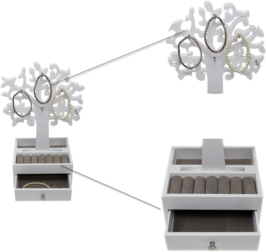 Portagioie ad Albero Removibile Organizer Elegante per Gioielli e Accessori - Design Salvaspazio