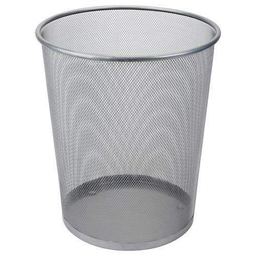 Gettacarte in Metallo da 19L – Pattumiera da Ufficio Ø29,5 cm x 35 cm – Colore Nero o Argento