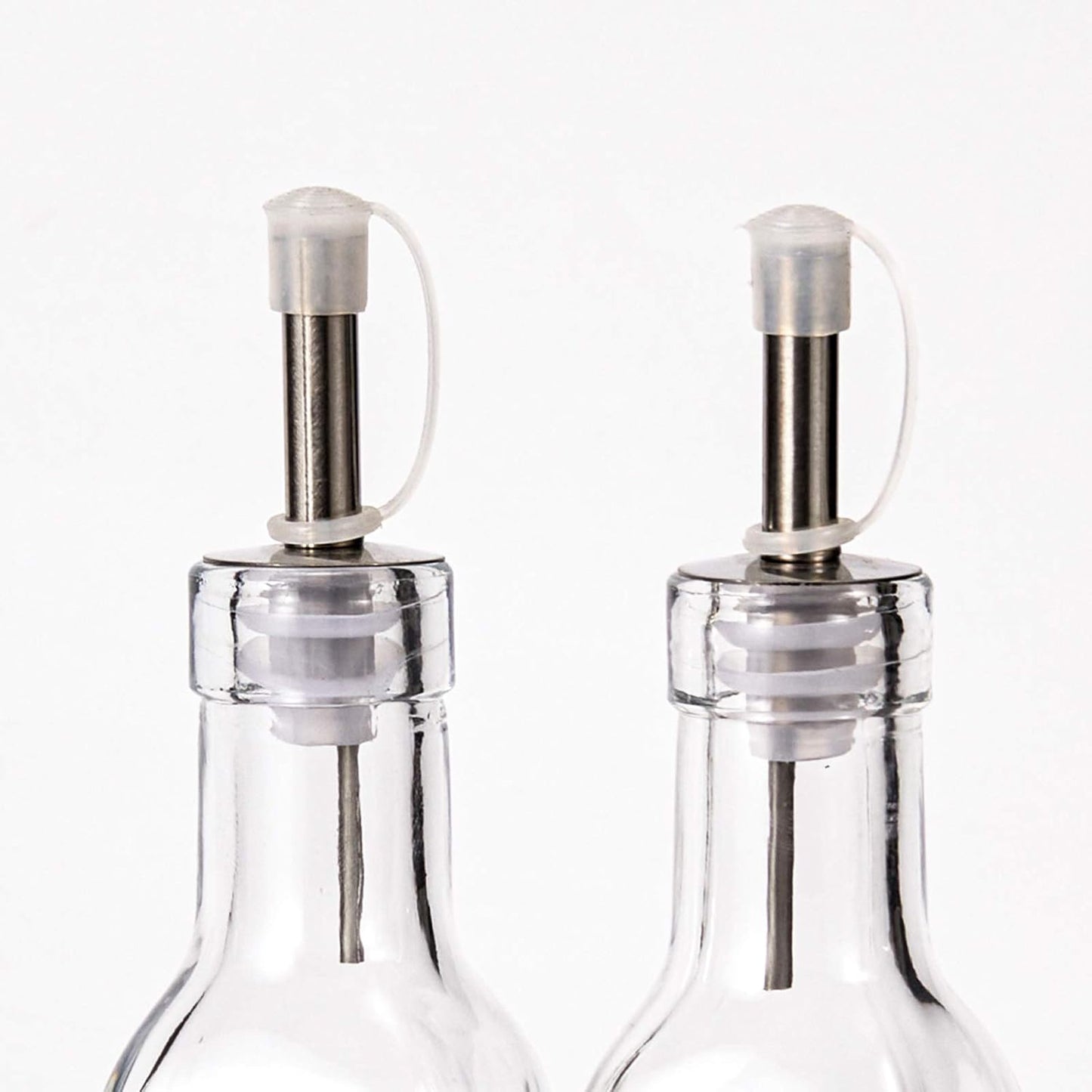 Set Menage 4 Pezzic Oliera, Acetiera, Sale e Pepe - Dispenser da Cucina Elegante per Olio e Aceto