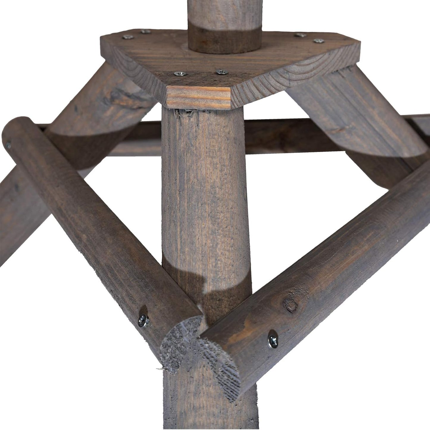 Casetta per Uccelli da Giardino con Piedistallo – In Legno Grigio, 105 cm, Elegante Rifugio per Uccellini