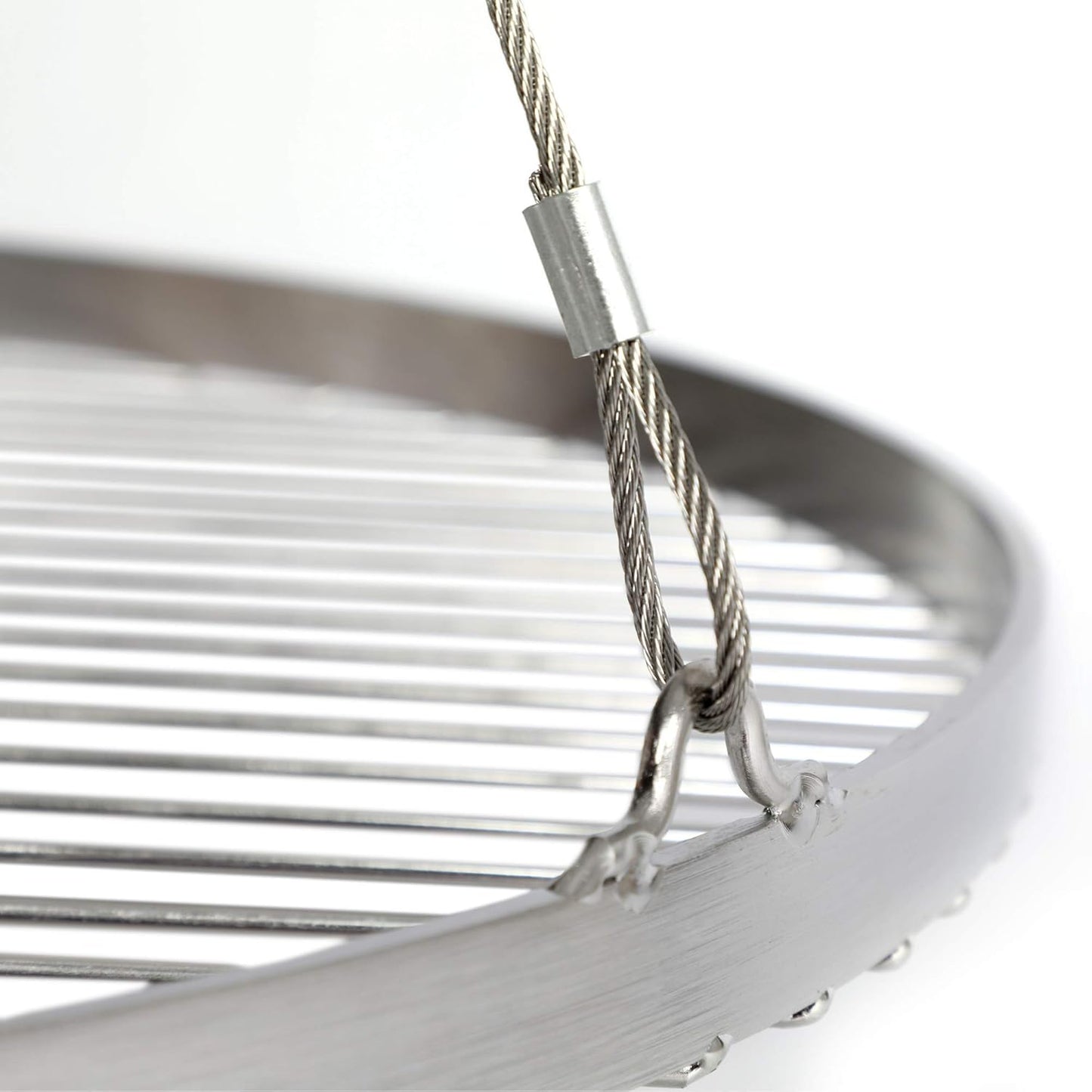 Griglia Rotonda in Acciaio Inox con Gancio – Alta Qualità per Barbecue e Griglia Girevole 4 Misure 50/60/70/80cm