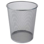 Gettacarte in Metallo 19L – Pattumiera Ufficio Ø29,5x35 cm, Nero o Argento