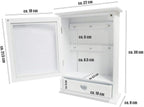 Armadietto Portachiavi in Legno con Cuore  Colore Bianco/Naturale con 6 Ganci