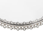 3 Set Vassoi Decorativi Colore  Argento  con Superficie a Specchio Vassoi a Specchio Decorativi in Metallo e Vetro
