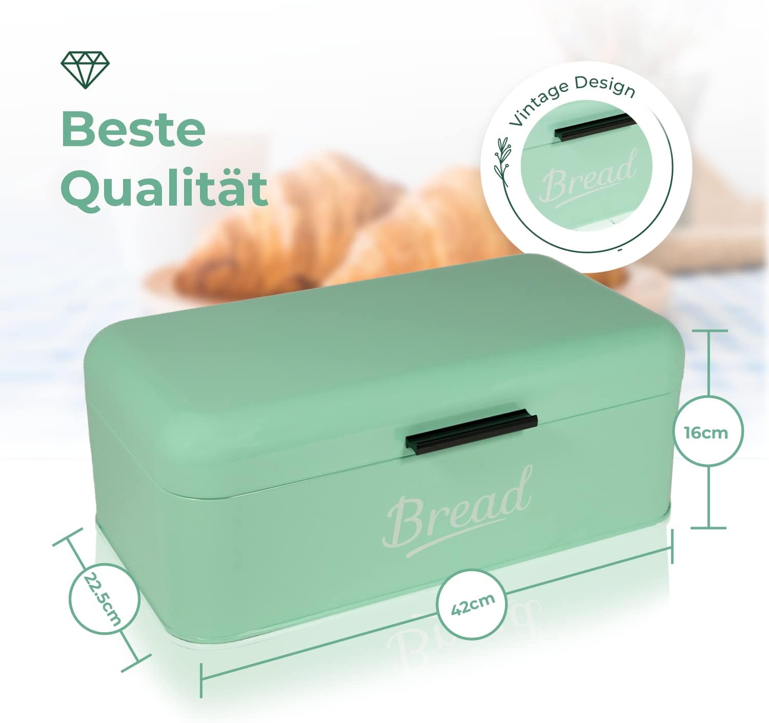 Contenitore per Pane in Metallo Freschezza e Design in Cucina 3 Colori di Stile per una Cucina