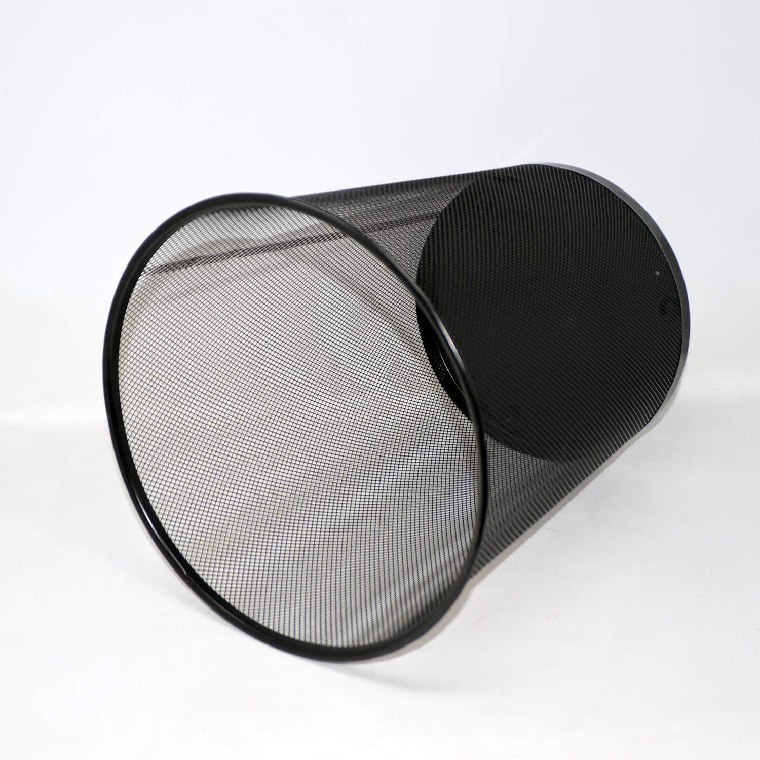 Gettacarte in Metallo 19L – Pattumiera Ufficio Ø29,5x35 cm, Nero o Argento