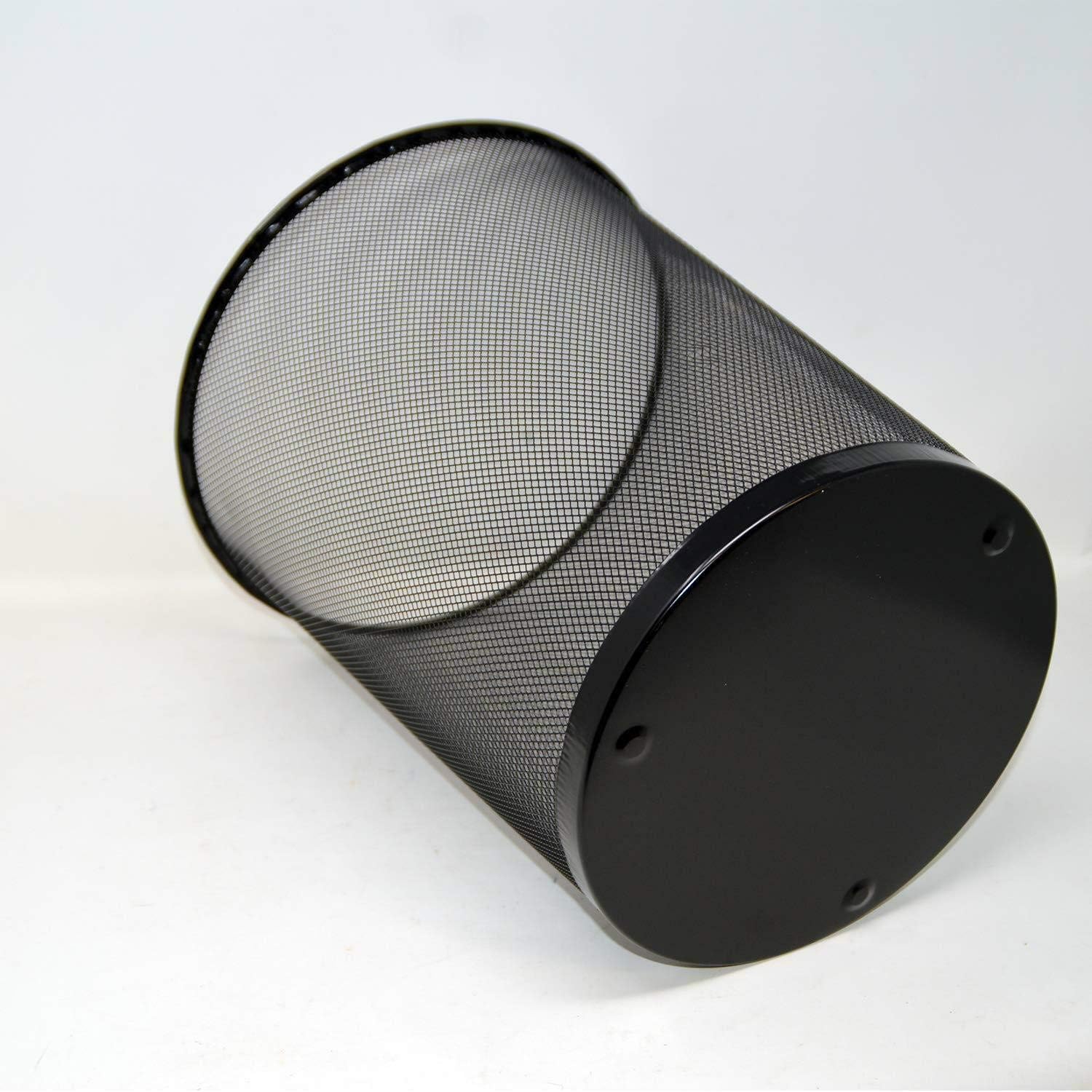 Gettacarte in Metallo 19L – Pattumiera Ufficio Ø29,5x35 cm, Nero o Argento