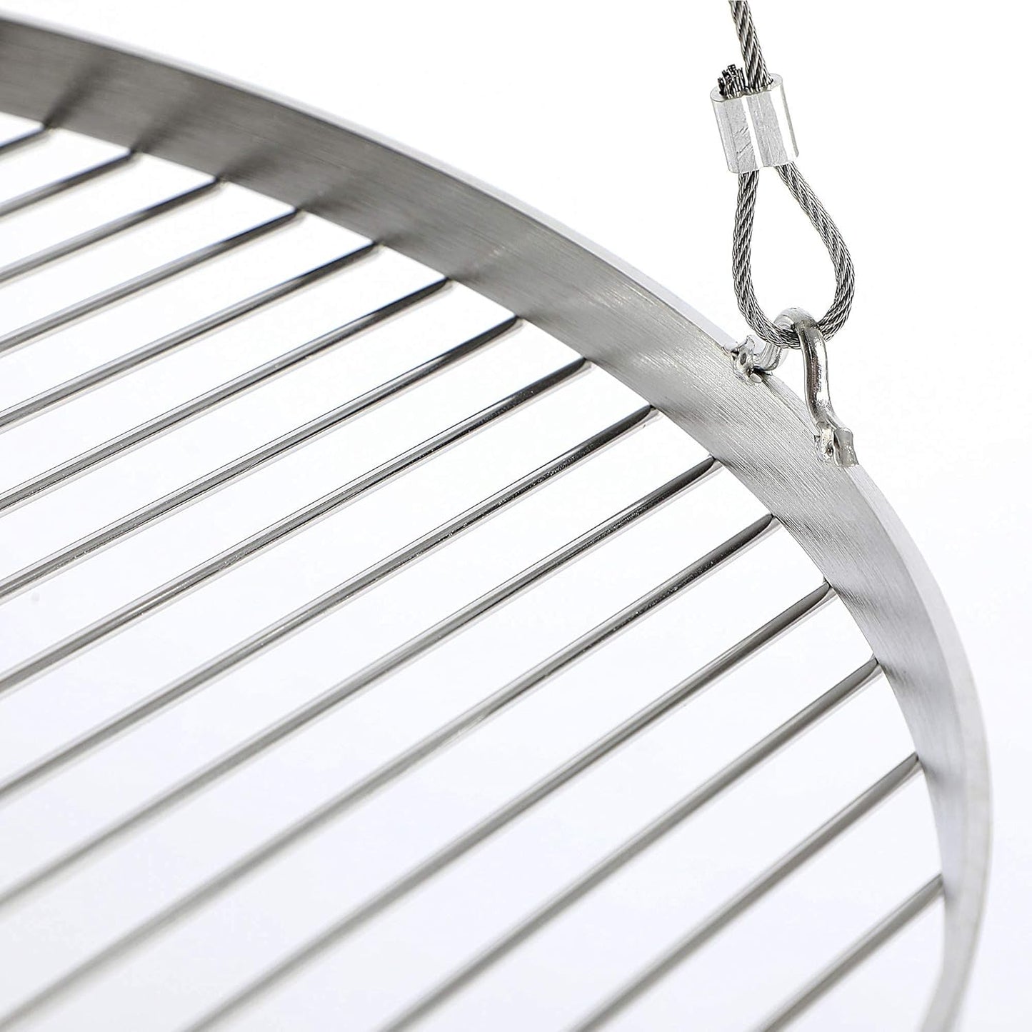 Griglia Rotonda in Acciaio Inox con Gancio – Alta Qualità per Barbecue e Griglia Girevole 4 Misure 50/60/70/80cm