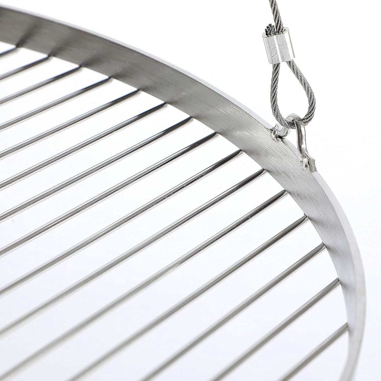 Griglia Rotonda in Acciaio Inox con Gancio – Alta Qualità per Barbecue e Griglia Girevole 4 Misure 50/60/70/80cm