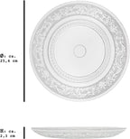 Set 6 Piatti in Vetro Trasparente - 3 Formati (18cm, 25cm, 33cm) - Eleganti Piatti da Portata, Dolci e insalata ecc.