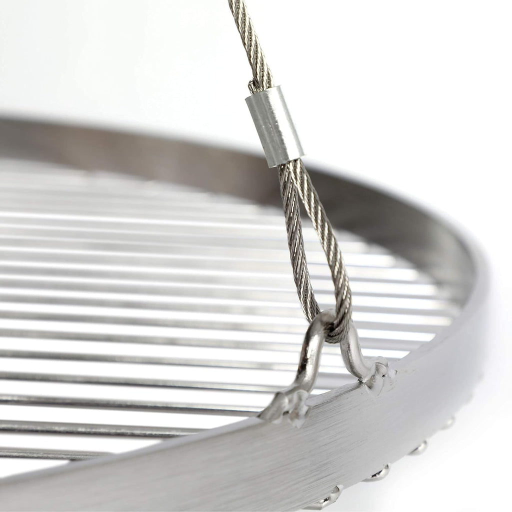Griglia Rotonda in Acciaio Inox con Gancio – Alta Qualità per Barbecue e Griglia Girevole 4 Misure 50/60/70/80cm