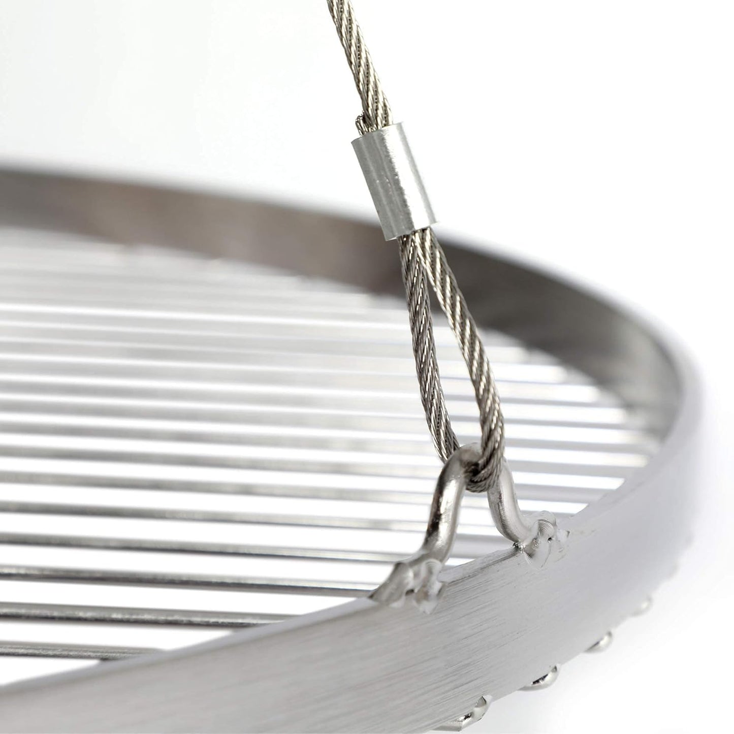 Griglia Rotonda in Acciaio Inox con Gancio – Alta Qualità per Barbecue e Griglia Girevole 4 Misure 50/60/70/80cm