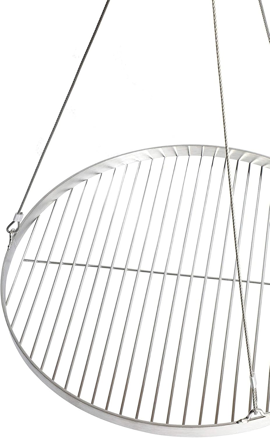 Griglia Rotonda in Acciaio Inox con Gancio – Alta Qualità per Barbecue e Griglia Girevole 4 Misure 50/60/70/80cm