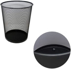 Gettacarte in Metallo 19L – Pattumiera Ufficio Ø29,5x35 cm, Nero o Argento