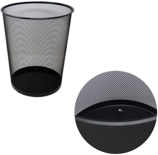 Gettacarte in Metallo da 19L – Pattumiera da Ufficio Ø29,5 cm x 35 cm – Colore Nero o Argento