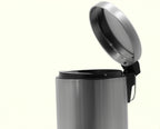 Bidone Spazzatura a Pedale in Acciaio Inox 3L – Pattumiera Tonda con Coperchio, Design Moderno per Bagno o Cucina