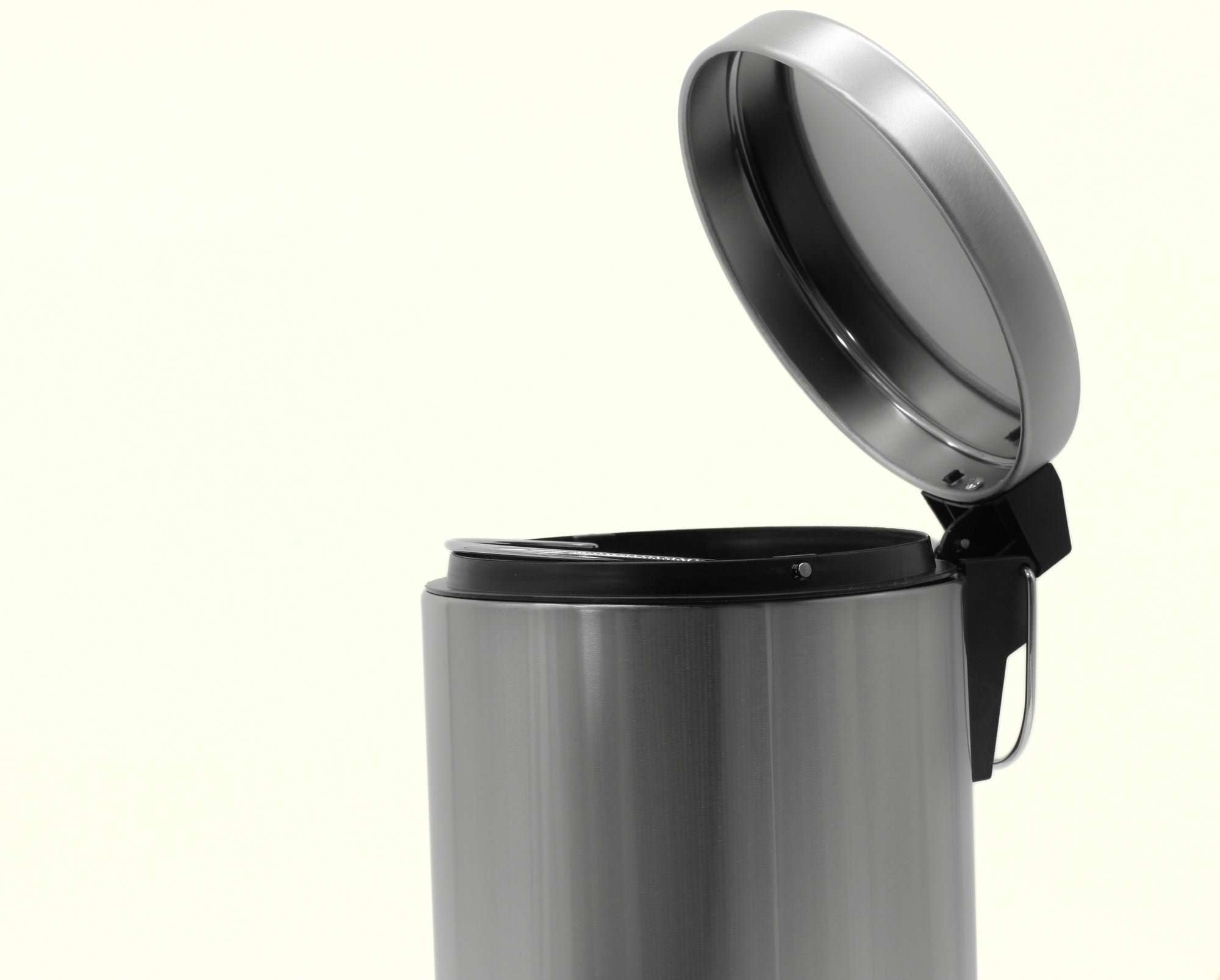 Bidone Spazzatura a Pedale in Acciaio Inox 3L – Pattumiera Tonda con Coperchio, Design Moderno per Bagno o Cucina