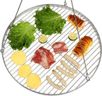 Griglia Rotonda in Acciaio Inox con Gancio – Alta Qualità per Barbecue e Griglia Girevole 4 Misure 50/60/70/80cm