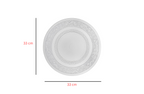 Set 6 Piatti in Vetro Trasparente - 3 Formati (18cm, 25cm, 33cm) - Eleganti Piatti da Portata, Dolci e insalata ecc.